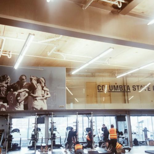 Columbia Athletics Installation Vinyl graphics installed in Columbia University Campbell Athletics Center.