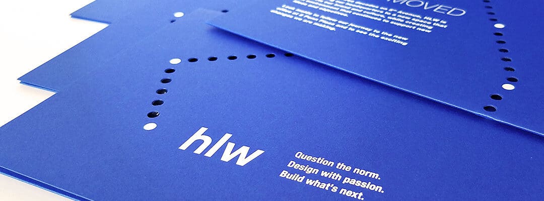 HLW relocation announcement mailers shown