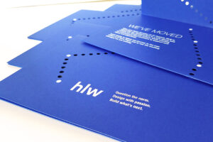 HLW relocation announcement mailers shown