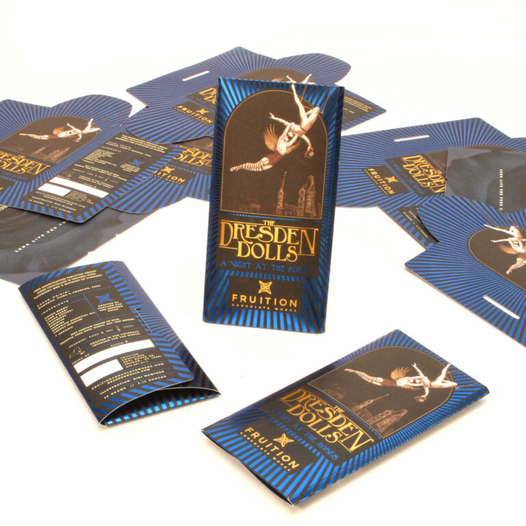 Branded chocolate bar packaging