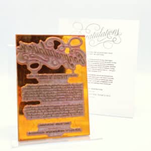 Offset formal invitation in NYC