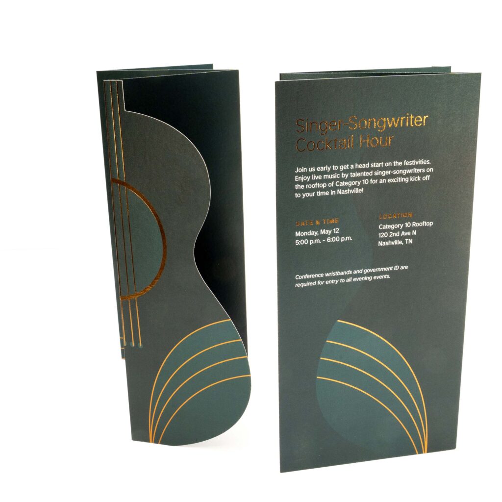 Custom invitations with gold scodix in New York City
