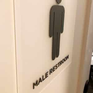 Acrylic sign with braille in NYC