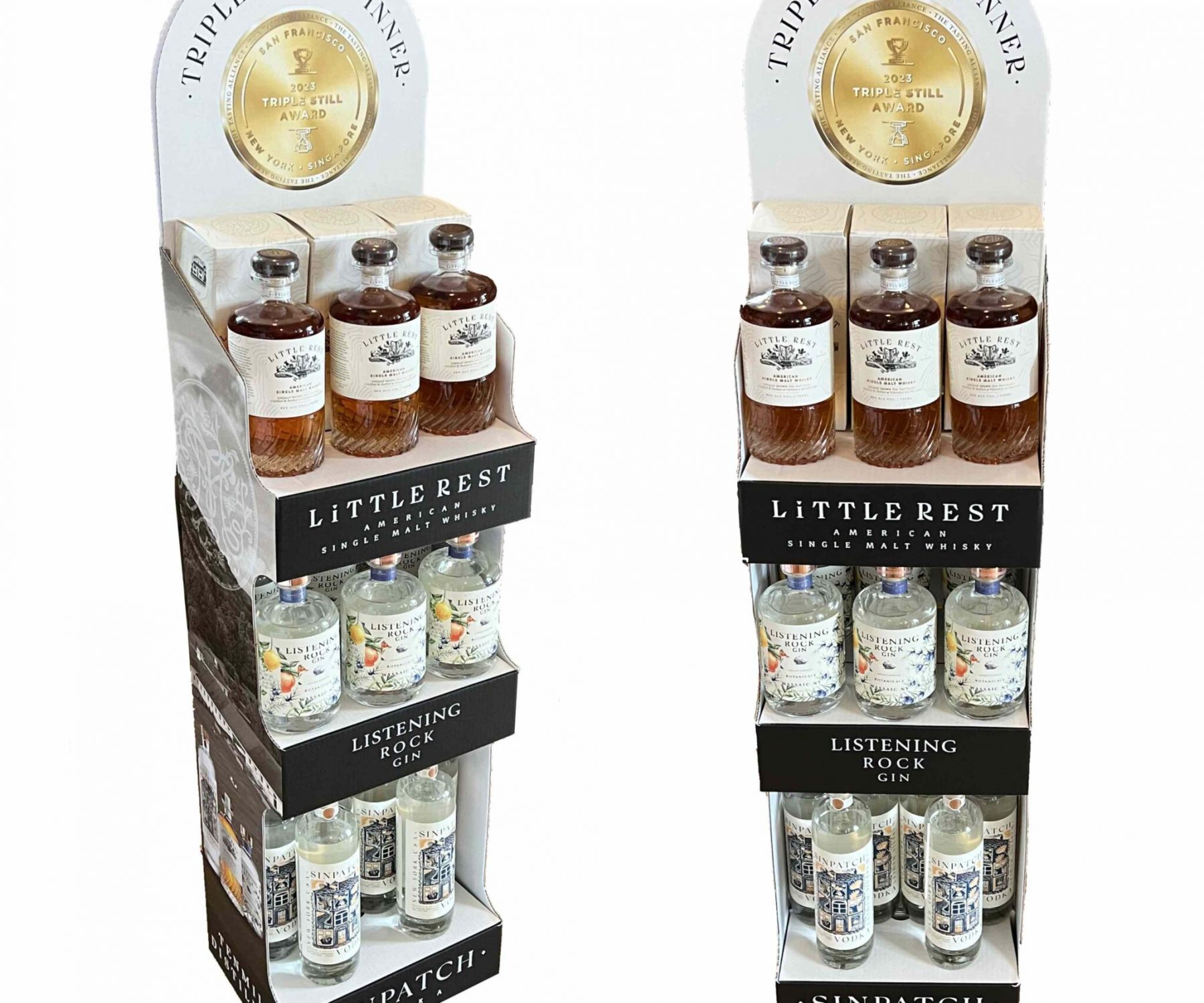 Cardboard display for liquor store in Manhattan