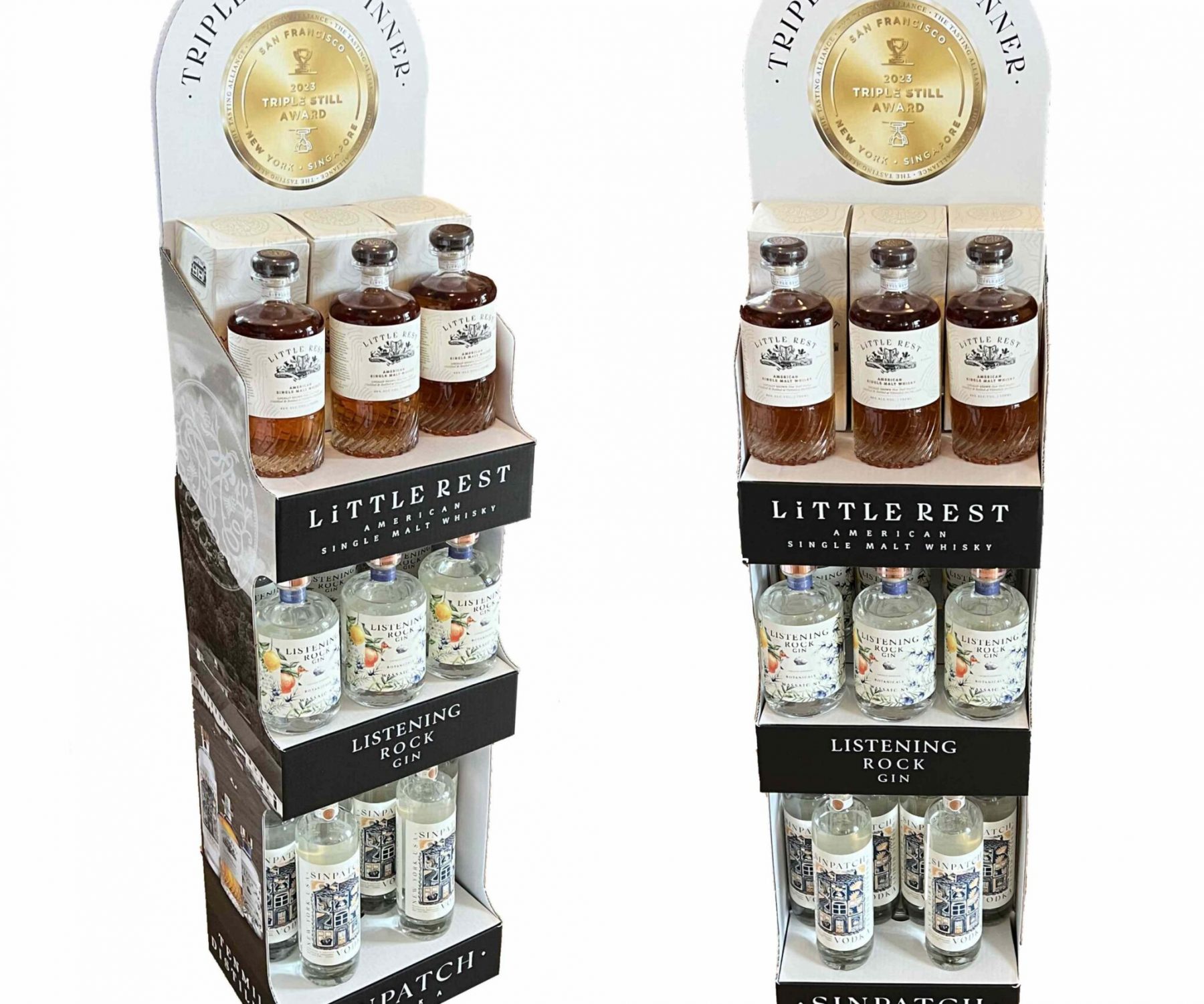 Cardboard display for liquor store in Manhattan